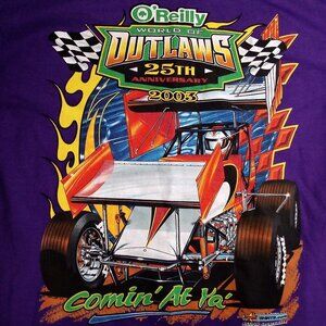 Vintage World Of Outlaws 25 Years Sprint Car Racing T-Shirt